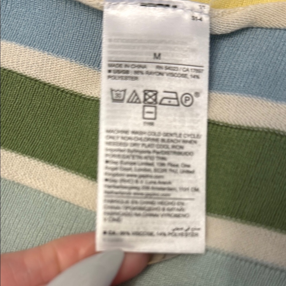 Banana republic  Striped Mid Dress size M NEW WITH TAGS Green, Blue, and Yellow - Picture 8 of 10